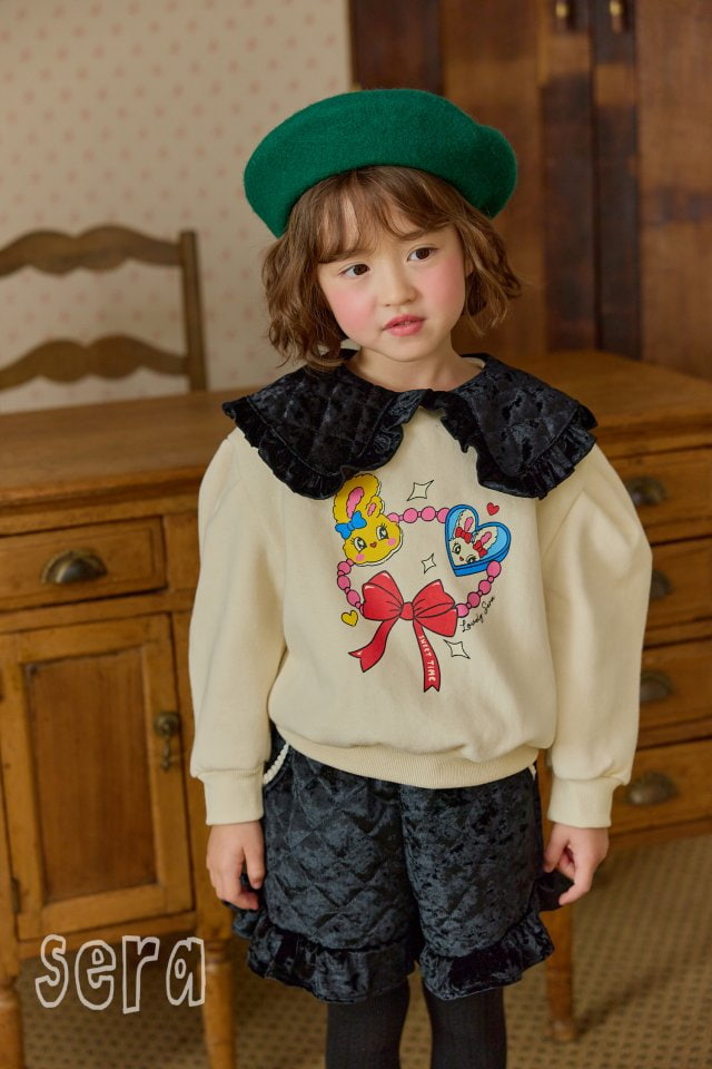 Sera - Korean Children Fashion - #childrensboutique - Quilted Collar Sweatshirt