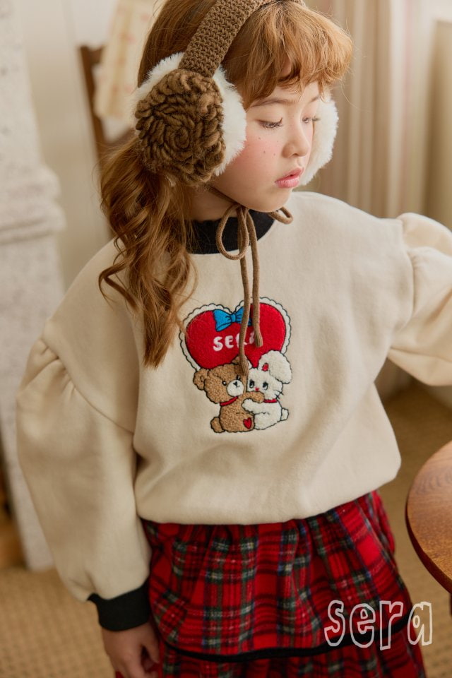 Sera - Korean Children Fashion - #designkidswear - Heart Bear Rabbit Sweatshirt - 8