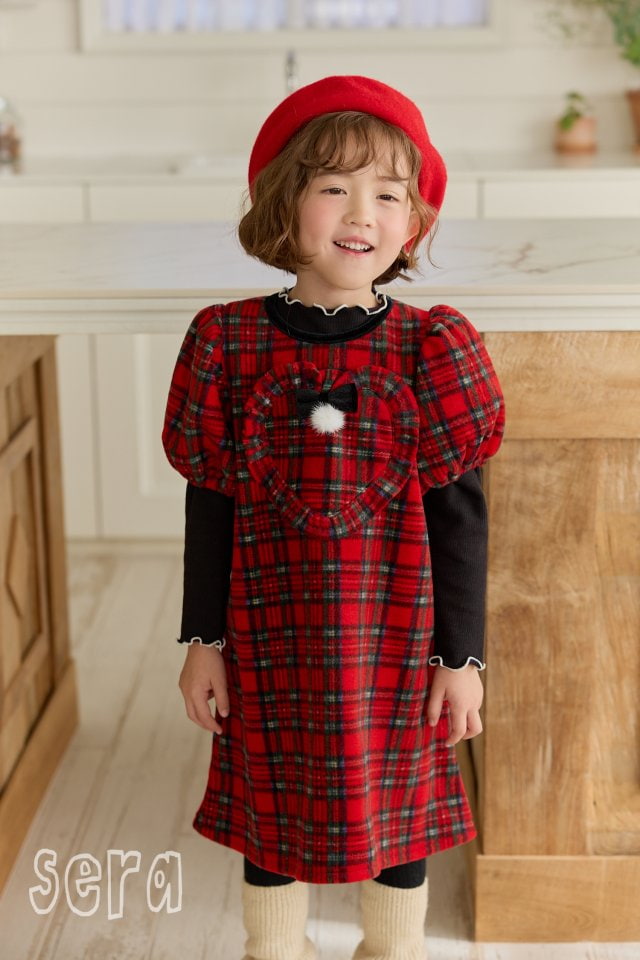 Sera - Korean Children Fashion - #discoveringself - Check Heart Dress - 7