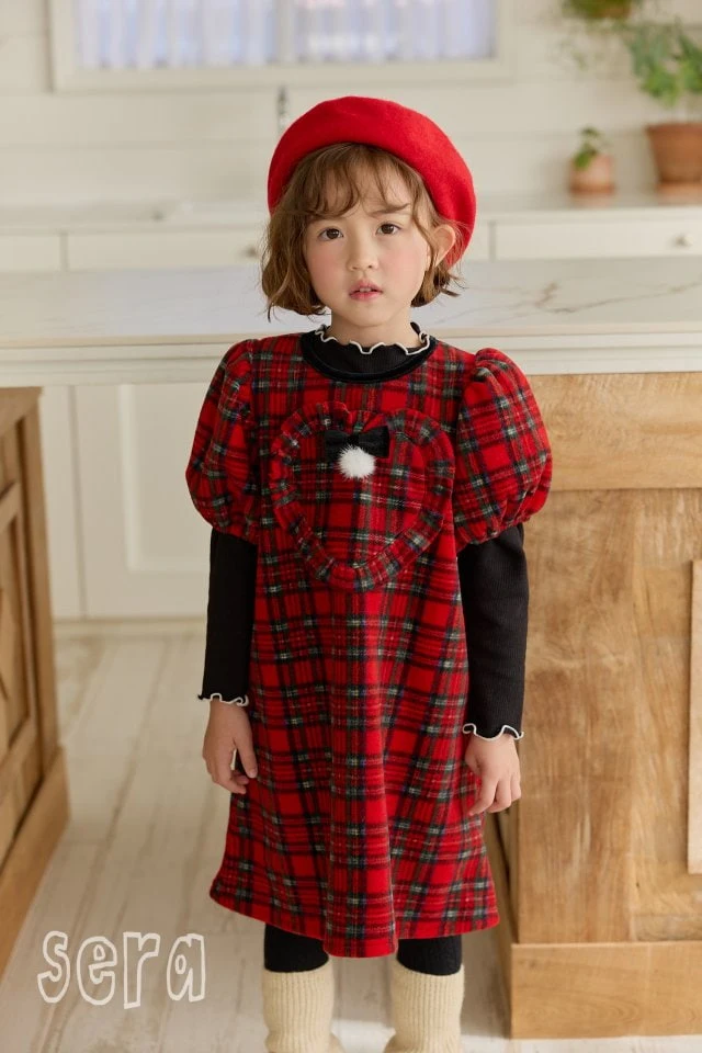 Sera - Korean Children Fashion - #fashionkids - Check Heart Dress - 8