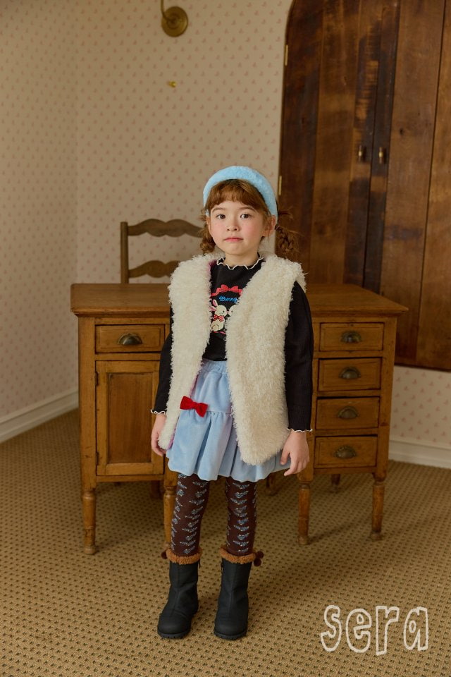 Sera - Korean Children Fashion - #kidsshorts - Mink Ribbed Tee - 3