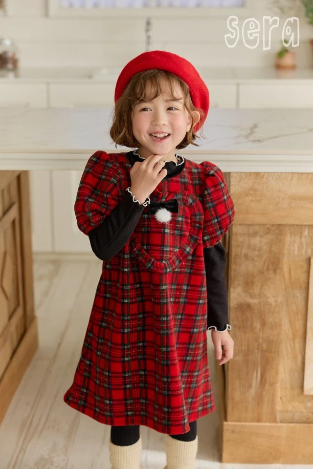 Sera - Korean Children Fashion - #kidzfashiontrend - Check Heart Dress - 11