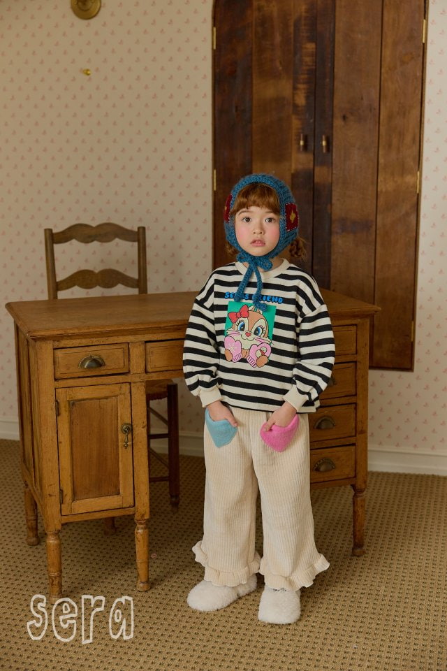 Sera - Korean Children Fashion - #littlefashionista - Sweet Gloves Striped Sweatshirt - 10