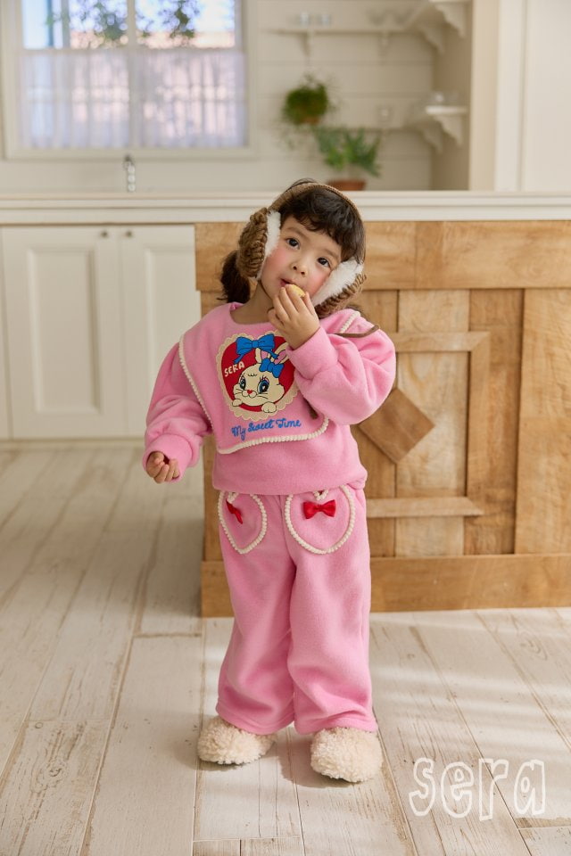 Sera - Korean Children Fashion - #stylishchildhood - Candy Pom Pom Top Bottom Set