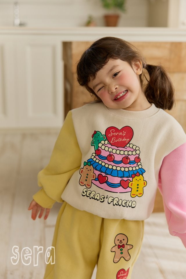 Sera - Korean Children Fashion - #toddlerclothing - Cookie Cake Top Bottom Set - 3