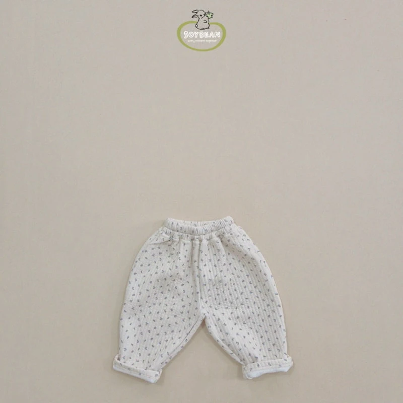 Soybean - Korean Children Fashion - #Kfashion4kids - Flower Quilted Pants - 8