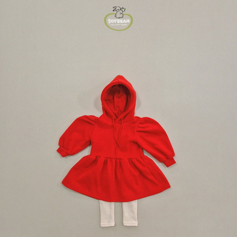 Soybean - Korean Children Fashion - #Kfashion4kids - Fleece Hooded Dress - 10