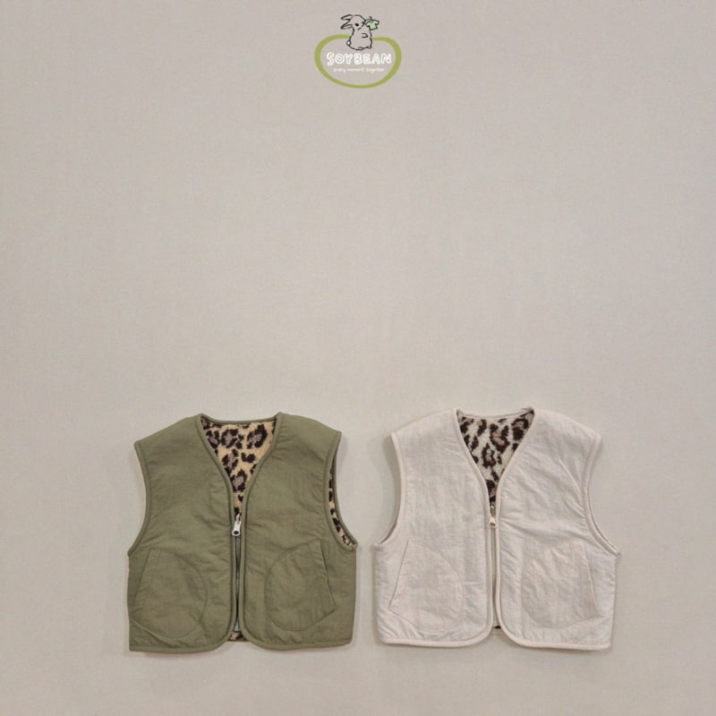 Soybean - Korean Children Fashion - #Kfashion4kids - Leopard Reversible Vest - 6