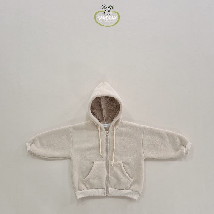 Soybean - Korean Children Fashion - #kidzfashiontrend - Super Fleece Hooded Zip-up - 4