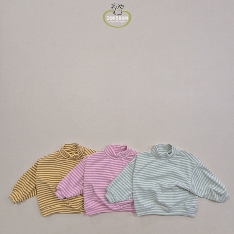 Soybean - Korean Children Fashion - #childofig - Peach Mockneck Sweatshirt