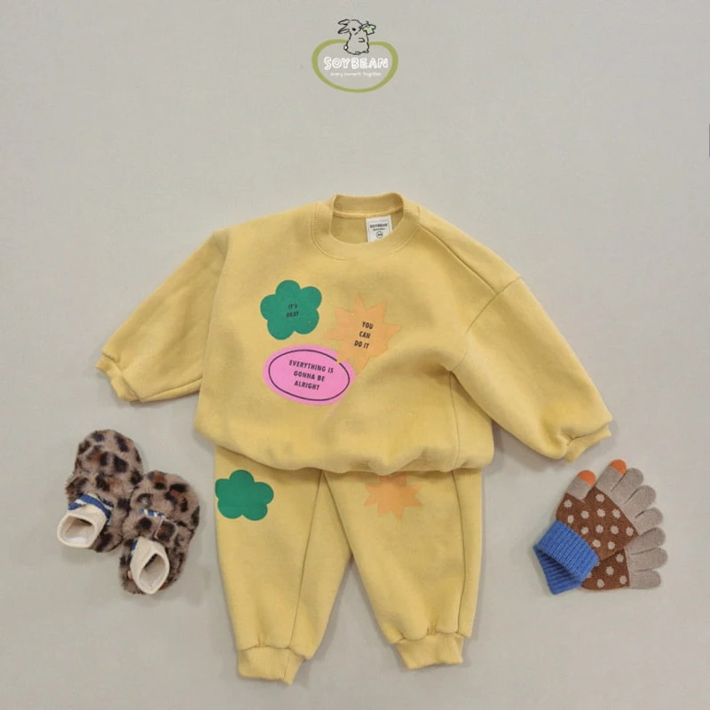 Soybean - Korean Children Fashion - #childofig - Wappen Printing Top Bottom Set - 11