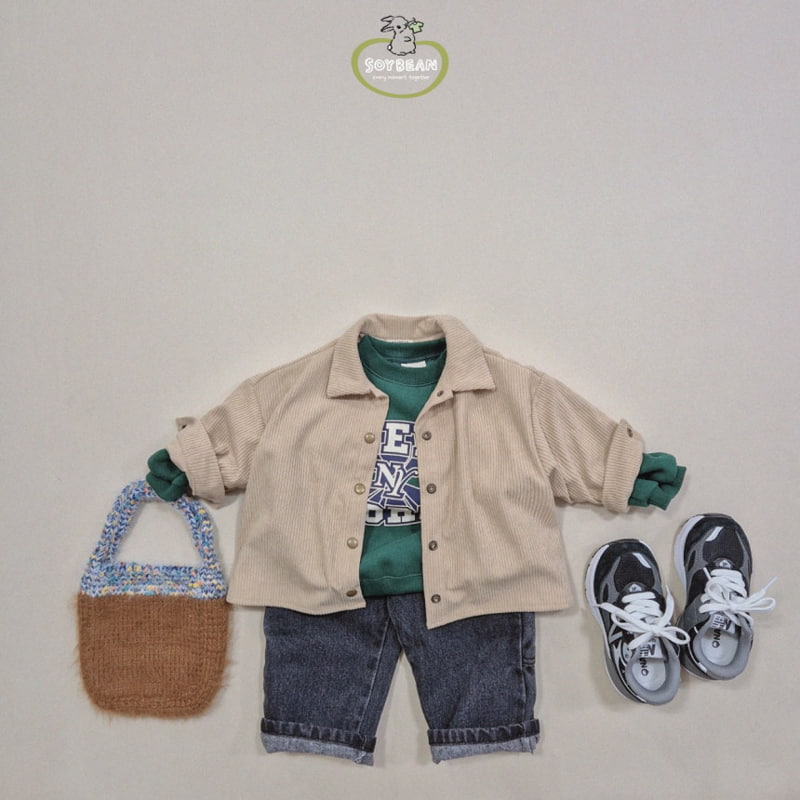 Soybean - Korean Children Fashion - #childofig - Fleece Work Denim Pants - 5