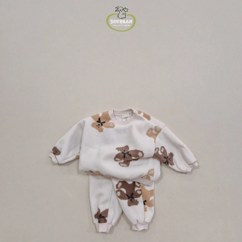 Soybean - Korean Children Fashion - #childofig - Teddy Fleece Top Bottom Set - 9