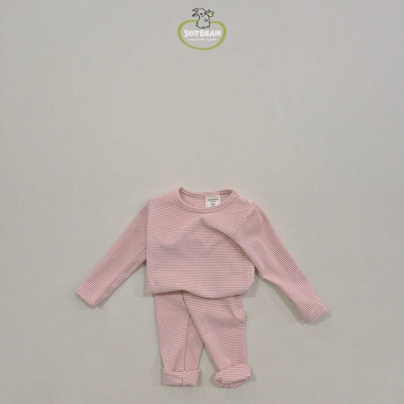 Soybean - Korean Children Fashion - #childofig - Cozy Stripe Loungewear - 7