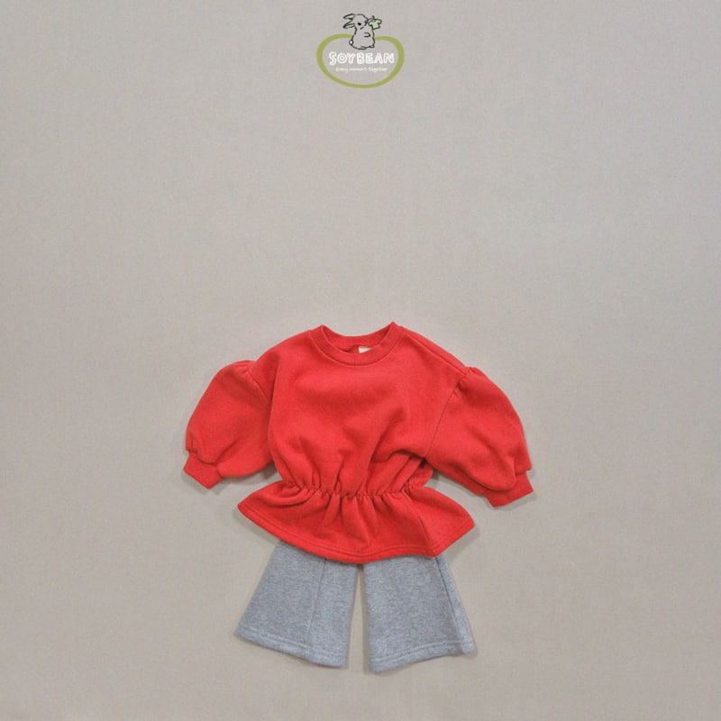 Soybean - Korean Children Fashion - #childofig - Fleece Raglan Bootcut Top Bottom Set - 8