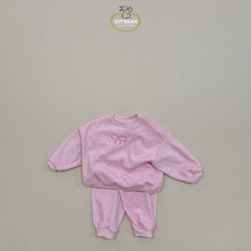 Soybean - Korean Children Fashion - #childrensboutique - Popping Ribbon Top Bottom Set - 9