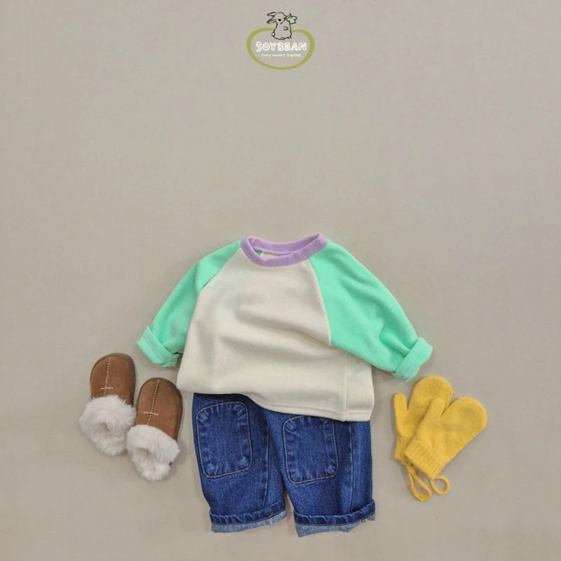 Soybean - Korean Children Fashion - #childrensboutique - Fleece Raglan Tee - 6