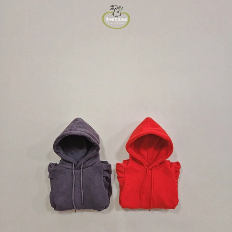 Soybean - Korean Children Fashion - #childrensboutique - Fleece Hooded Dress - 4