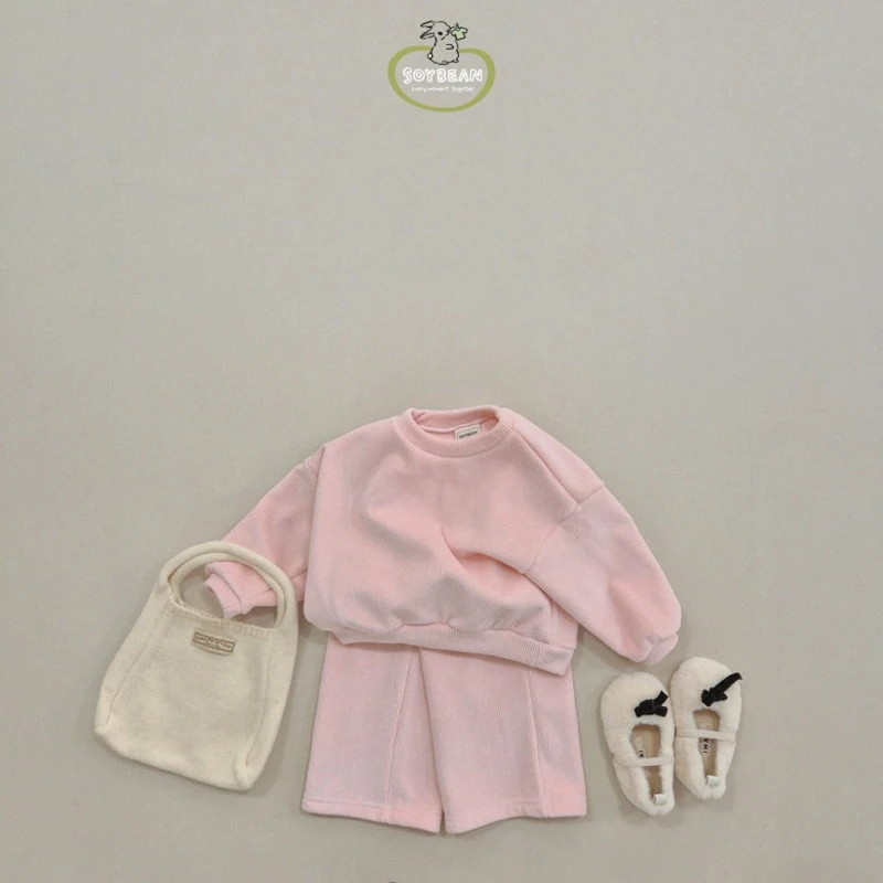 Soybean - Korean Children Fashion - #designkidswear - Wide Mink Top Bottom Set - 3