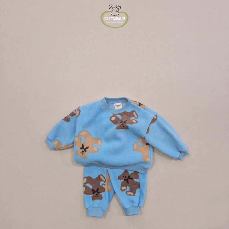 Soybean - Korean Children Fashion - #designkidswear - Teddy Fleece Top Bottom Set - 11