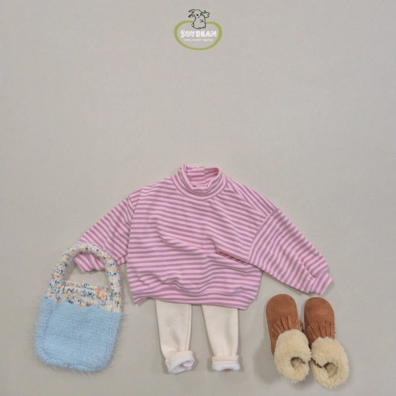 Soybean - Korean Children Fashion - #designkidswear - Peach Mockneck Sweatshirt - 4