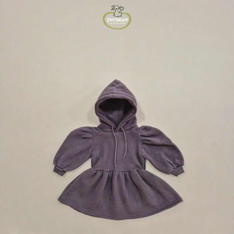 Soybean - Korean Children Fashion - #discoveringself - Fleece Hooded Dress - 5