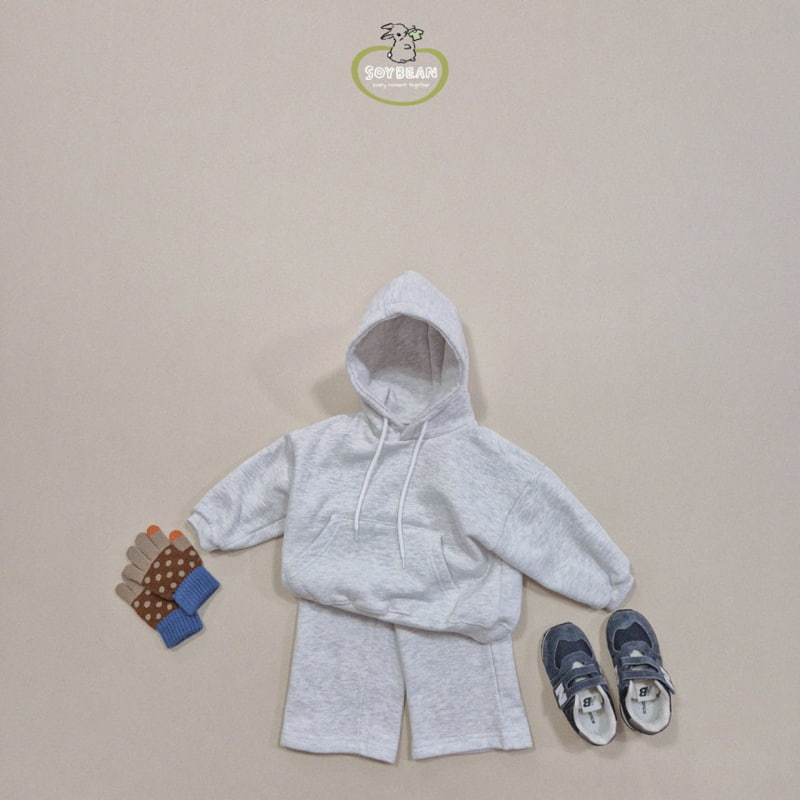 Soybean - Korean Children Fashion - #discoveringself - Fleece Hooded Top Bottom Set - 7