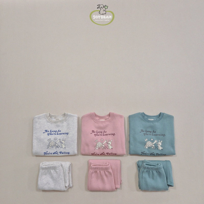 Soybean - Korean Children Fashion - #discoveringself - Bunny Turtle Fleece Top Bottom Set - 5