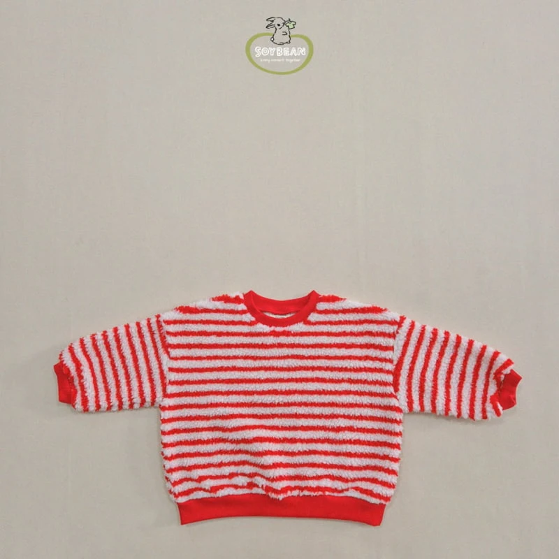 Soybean - Korean Children Fashion - #discoveringself - Fleece Stripe Sweatshirt - 7