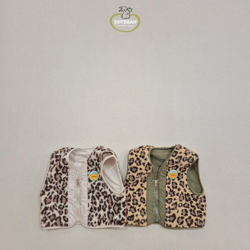 Soybean - Korean Children Fashion - #discoveringself - Leopard Reversible Vest