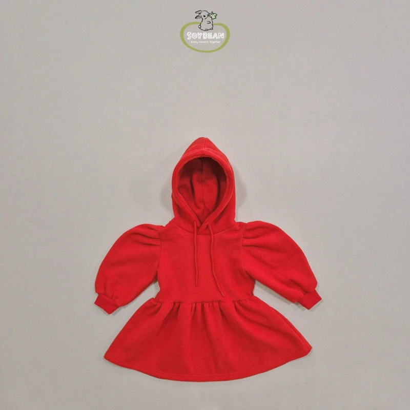 Soybean - Korean Children Fashion - #fashionkids - Fleece Hooded Dress - 6