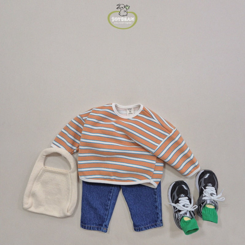 Soybean - Korean Children Fashion - #fashionkids - Brushed Tapered Denim Pants - 2