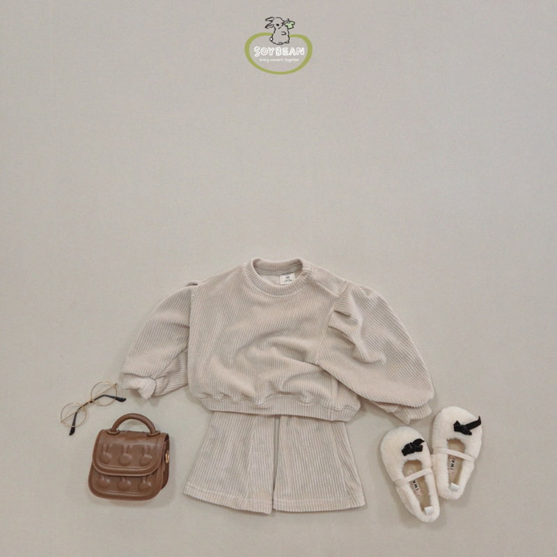 Soybean - Korean Children Fashion - #fashionkids - Mink Bootcut Top Bottom Set - 2