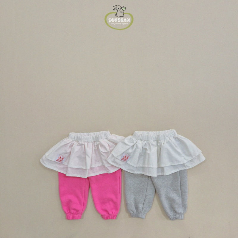 Soybean - Korean Children Fashion - #fashionkids - Skirt Layered Jogger Pants