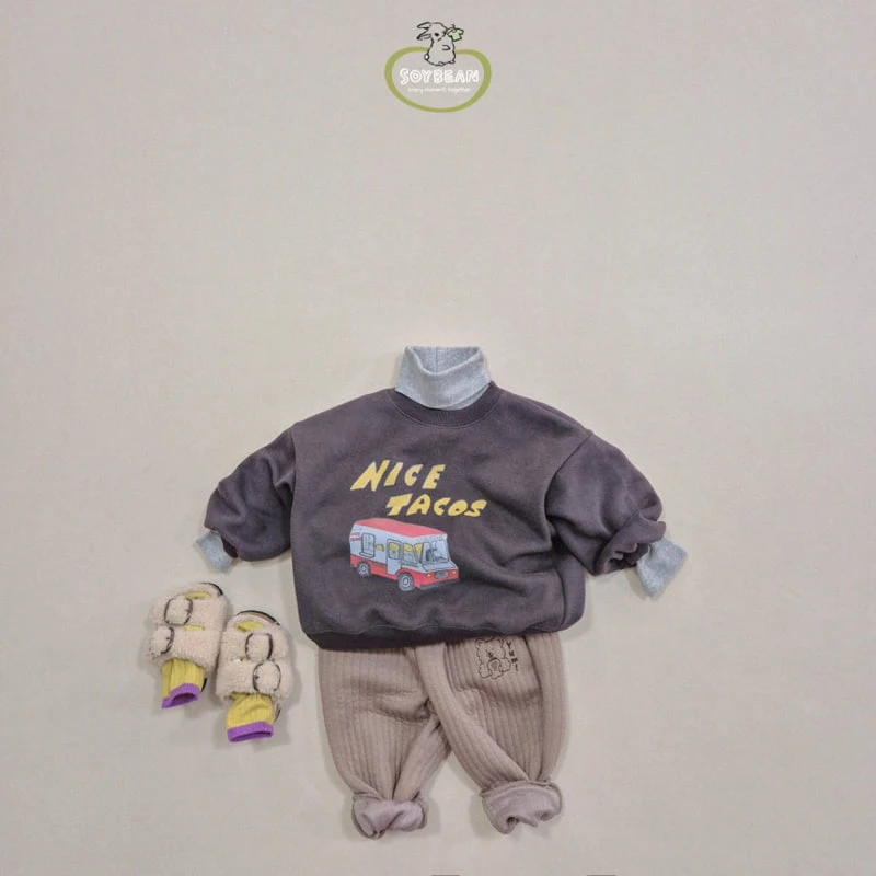 Soybean - Korean Children Fashion - #fashionkids - Fleece Taco Sweatshirt - 5