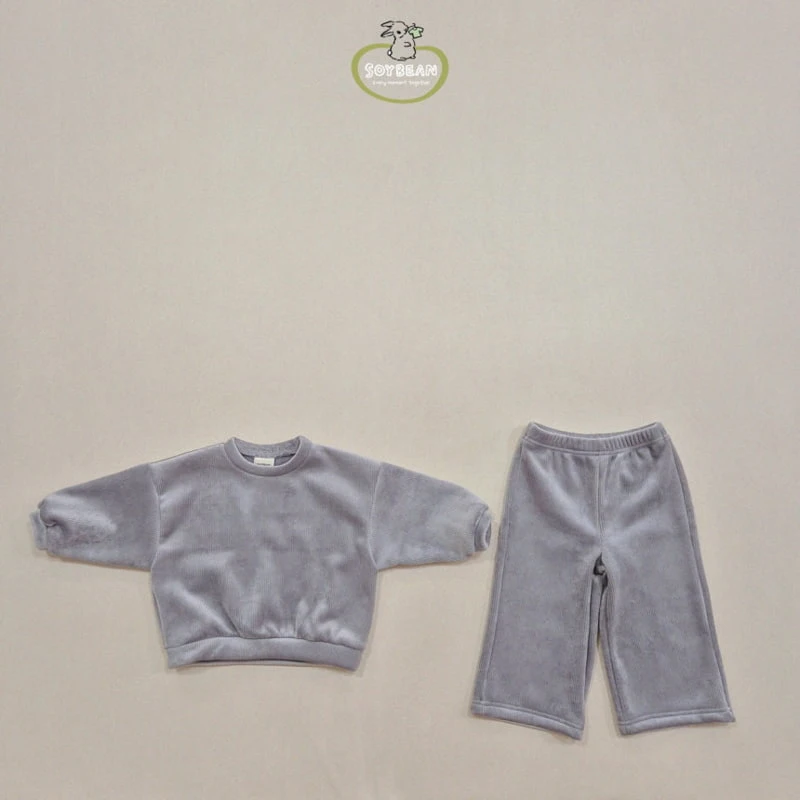 Soybean - Korean Children Fashion - #kidsshorts - Wide Mink Top Bottom Set - 6