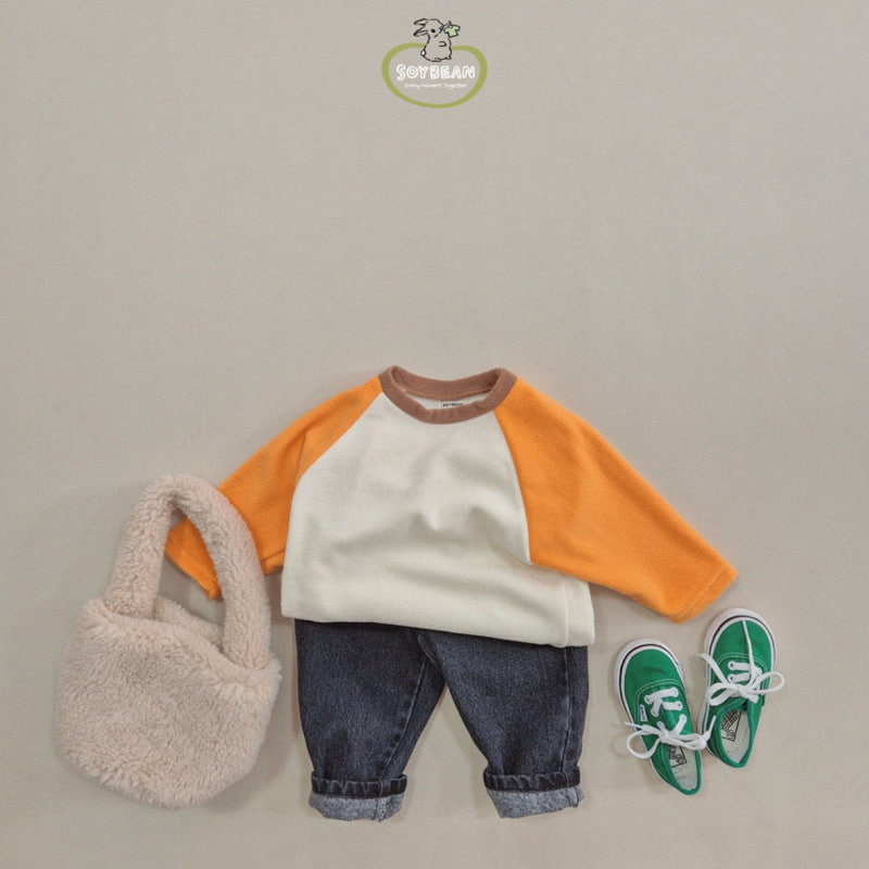 Soybean - Korean Children Fashion - #kidsshorts - Brushed Tapered Denim Pants - 3