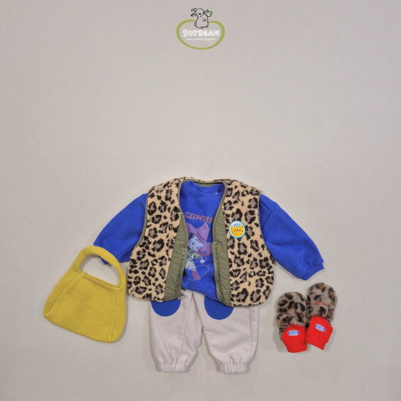 Soybean - Korean Children Fashion - #kidsshorts - Leopard Reversible Vest - 3