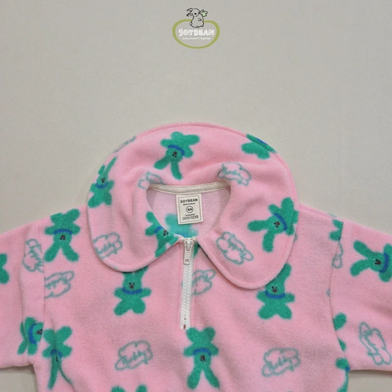 Soybean - Korean Children Fashion - #kidsstore - Bunny Fleece Top Bottom Set - 11