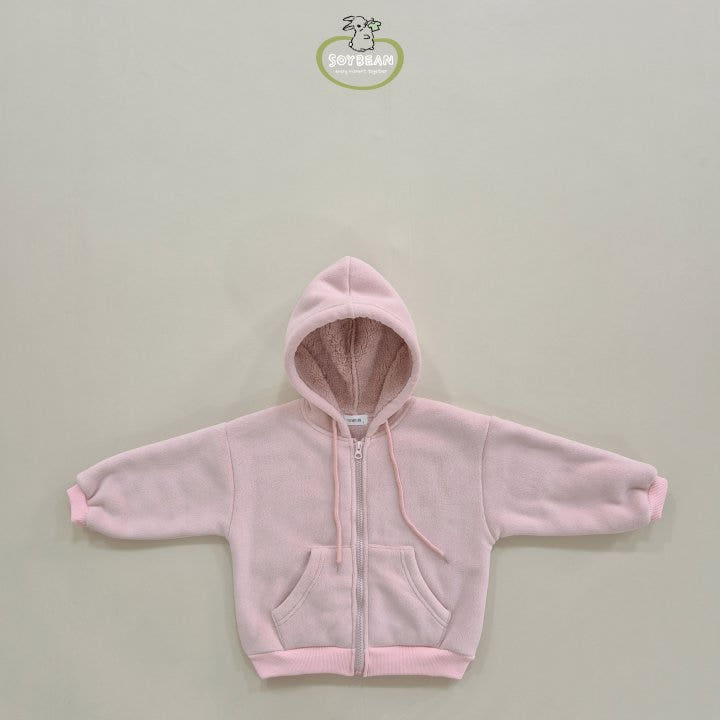 Soybean - Korean Children Fashion - #kidsstore - Super Fleece Hooded Zip-up - 2