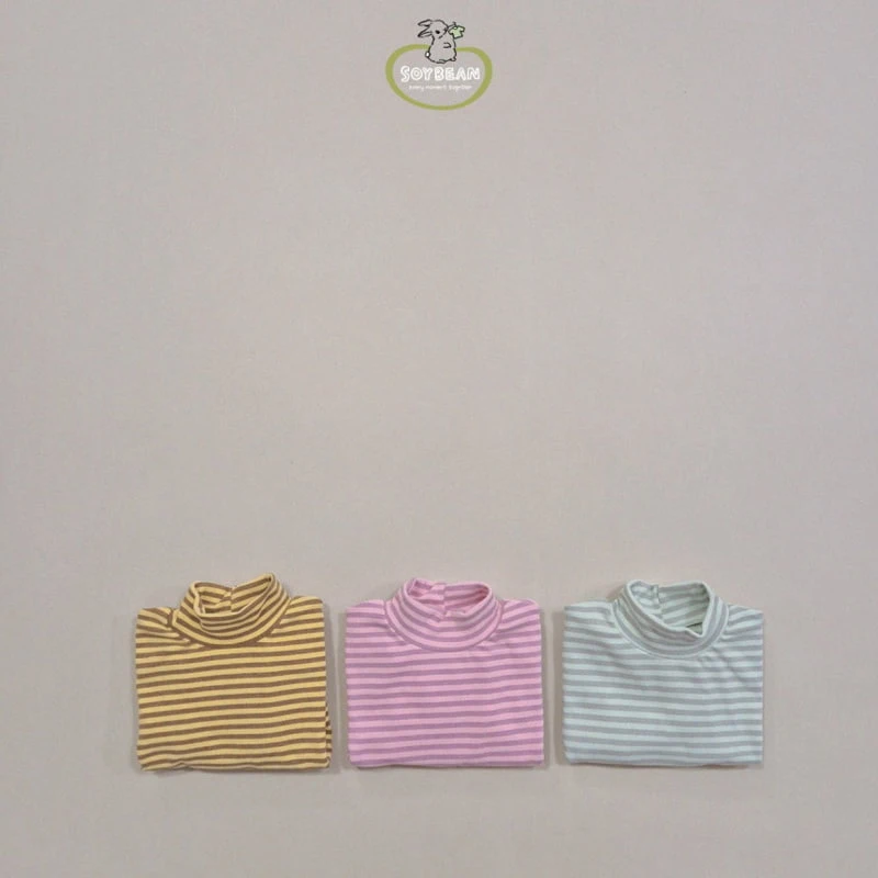 Soybean - Korean Children Fashion - #kidzfashiontrend - Peach Mockneck Sweatshirt - 8