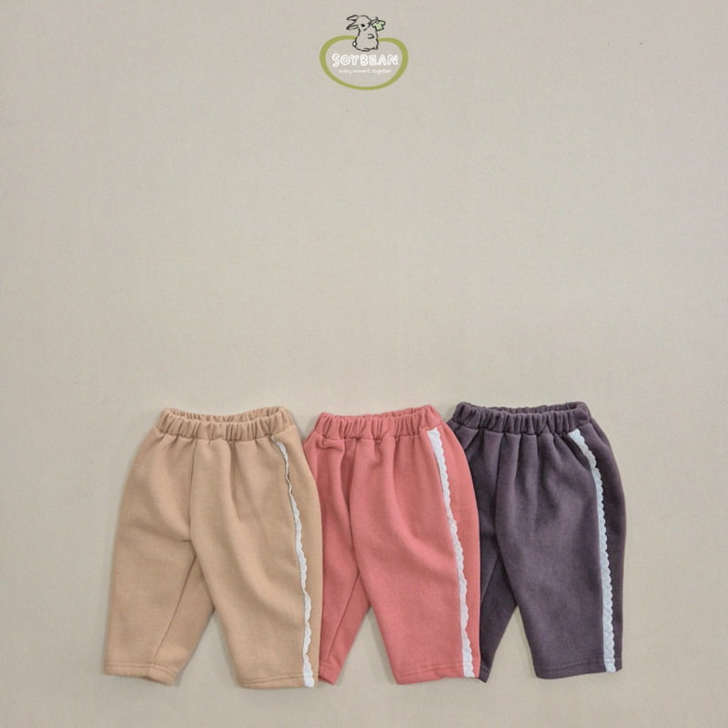 Soybean - Korean Children Fashion - #kidzfashiontrend - Fleece Lace Pants