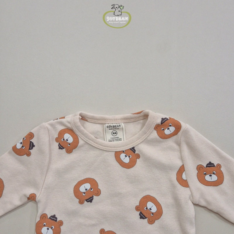 Soybean - Korean Children Fashion - #kidzfashiontrend - Brushed Bear Loungewear - 7