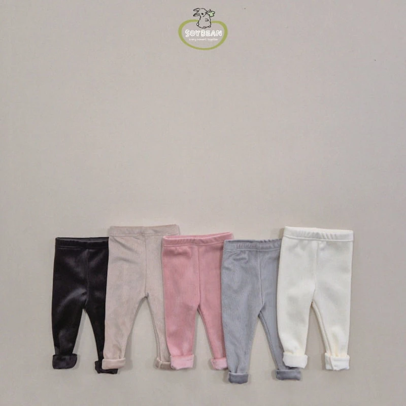 Soybean - Korean Children Fashion - #kidzfashiontrend - Ribbed Mink Leggings