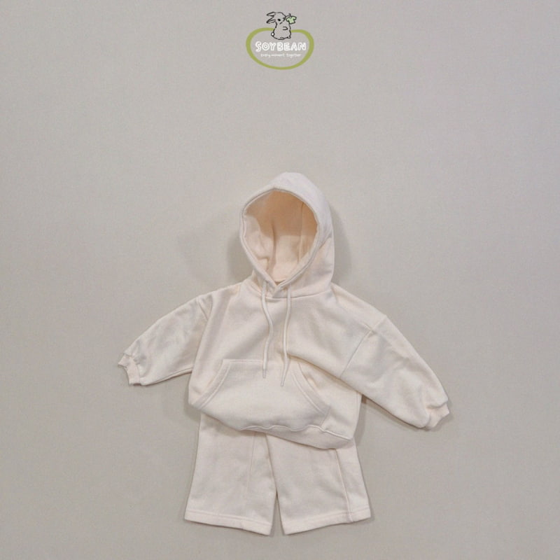 Soybean - Korean Children Fashion - #kidzfashiontrend - Fleece Hooded Top Bottom Set - 11