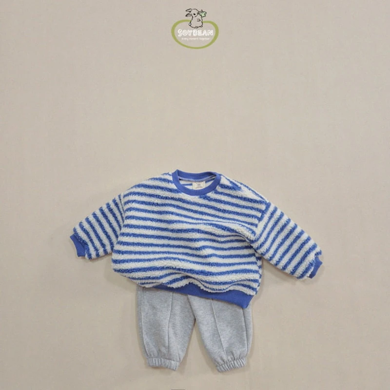 Soybean - Korean Children Fashion - #kidzfashiontrend - Fleece Stripe Sweatshirt - 11