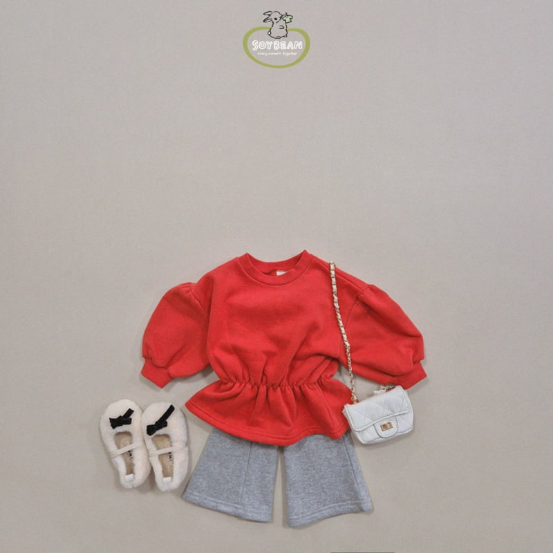 Soybean - Korean Children Fashion - #kidzfashiontrend - Fleece Raglan Bootcut Top Bottom Set - 2