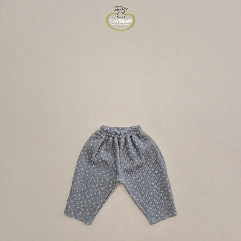 Soybean - Korean Children Fashion - #littlefashionista - Flower Quilted Pants - 9