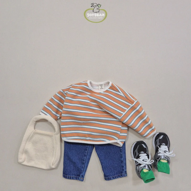 Soybean - Korean Children Fashion - #Kfashion4kids - Fleece Stripe Sweatshirt - 4