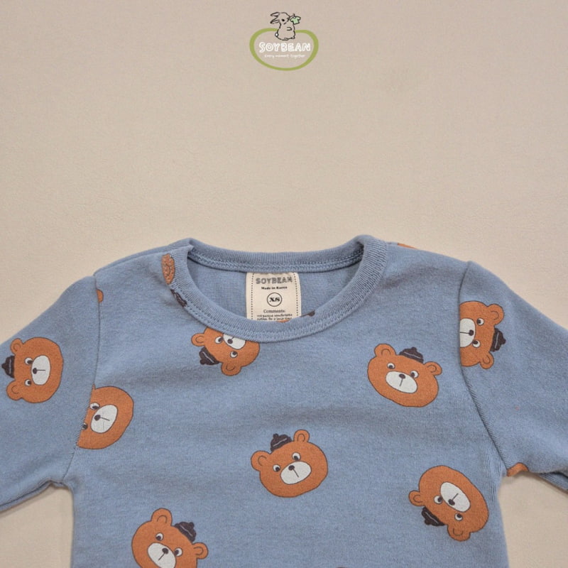 Soybean - Korean Children Fashion - #littlefashionista - Brushed Bear Loungewear - 9